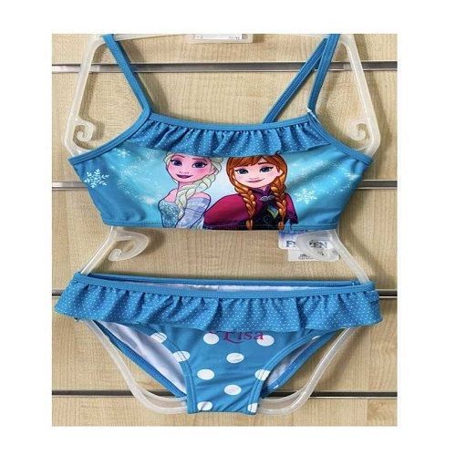 Maillot De Bain 2 Pièces La Reine Des Neiges Frozen Disney - Neuf - De 3 À 8 Ans Bleu Turquoise