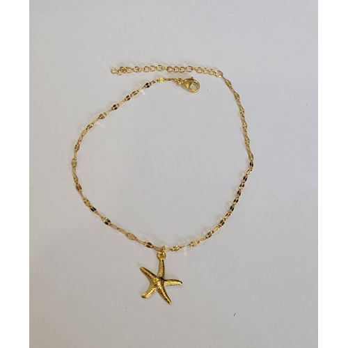 Chaine Cheville Etoile De Mer Dore !