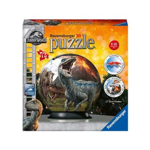 Puzzle 3d - Puzzleball Jurassic World : La Terre Des Dinosaures - 72 Pieces - Ravensburger Puzzle Enfant