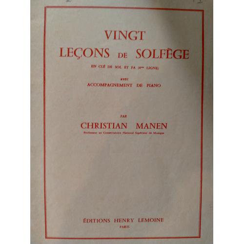 Vingt Leçons De Solfège