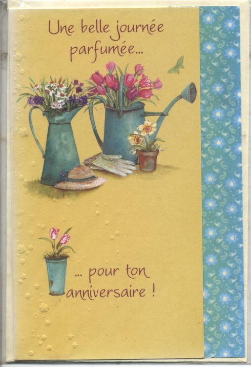 Une Belle Journee Parfumee Pour Ton Anniversaire Carte Enveloppe Rakuten