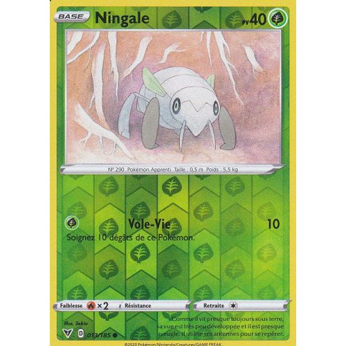 Carte Pokemon - Ningale - Reverse - 013/185 - Épée Et Bouclier 4 - Voltage Éclatant - Eb4 - Vf