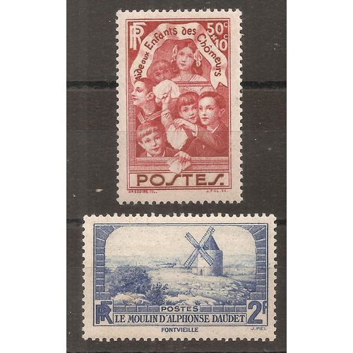 311 - 312 (1936) Moulin De Daudet - Enfants Des Chômeurs N* (Cote 9,85e) (9008)