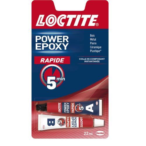 LOCTITE POWER EPOXY RAPIDE 5 MIN 3178041331975 HENKEL GLUE COLLE BI-COMPOSANT 22 ML REPARER REPARATION BRICOLAGE MAISON ART COMASOUND KARTEL CSK ONLINE