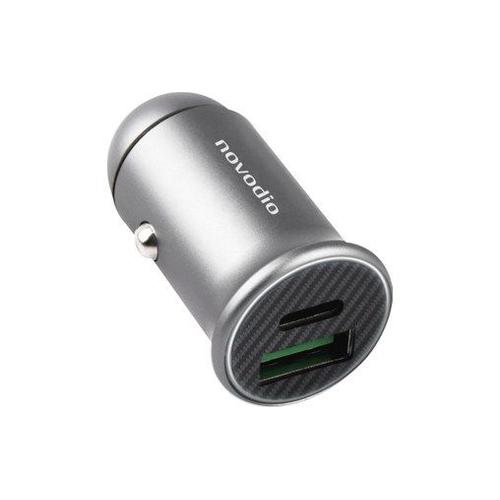 Novodio Mini Car Charger - Chargeur Voiture 60 W Usb-C Pd 3.0 / Usb-A Qc 3.0