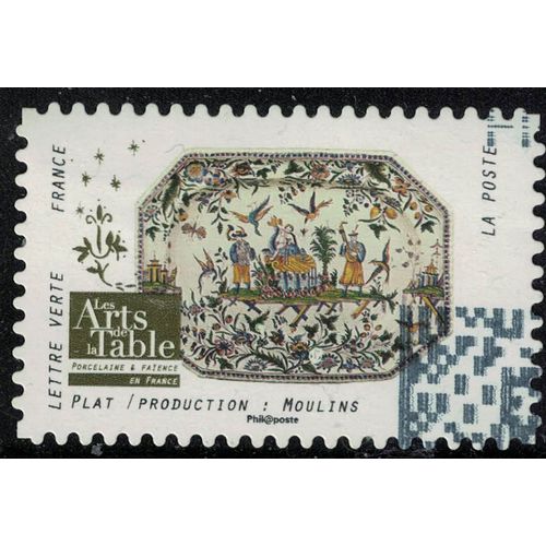 France 2018 Oblitéré Used Arts De La Table Porcelaine Et Faïence Plat Production Moulins Y&t 1534 Su