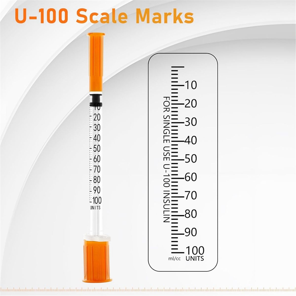 Seringue Insvlin 1 Ml/Cc, Seringues U-100 Avec Bote De 31g ... - 4