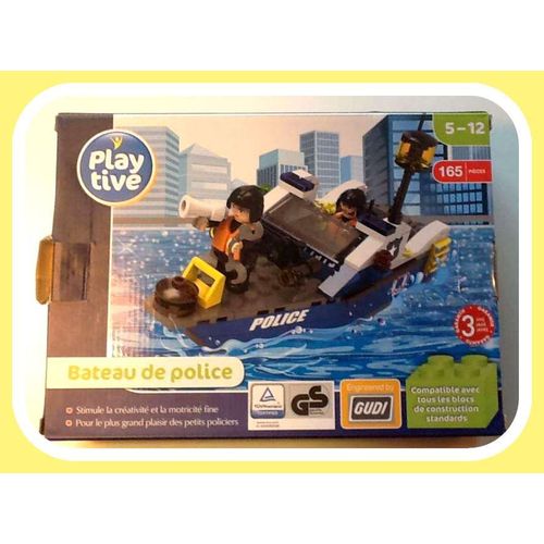 Bateau De Police Playtive ... 165 Pièces . De 5 A 12 Ans