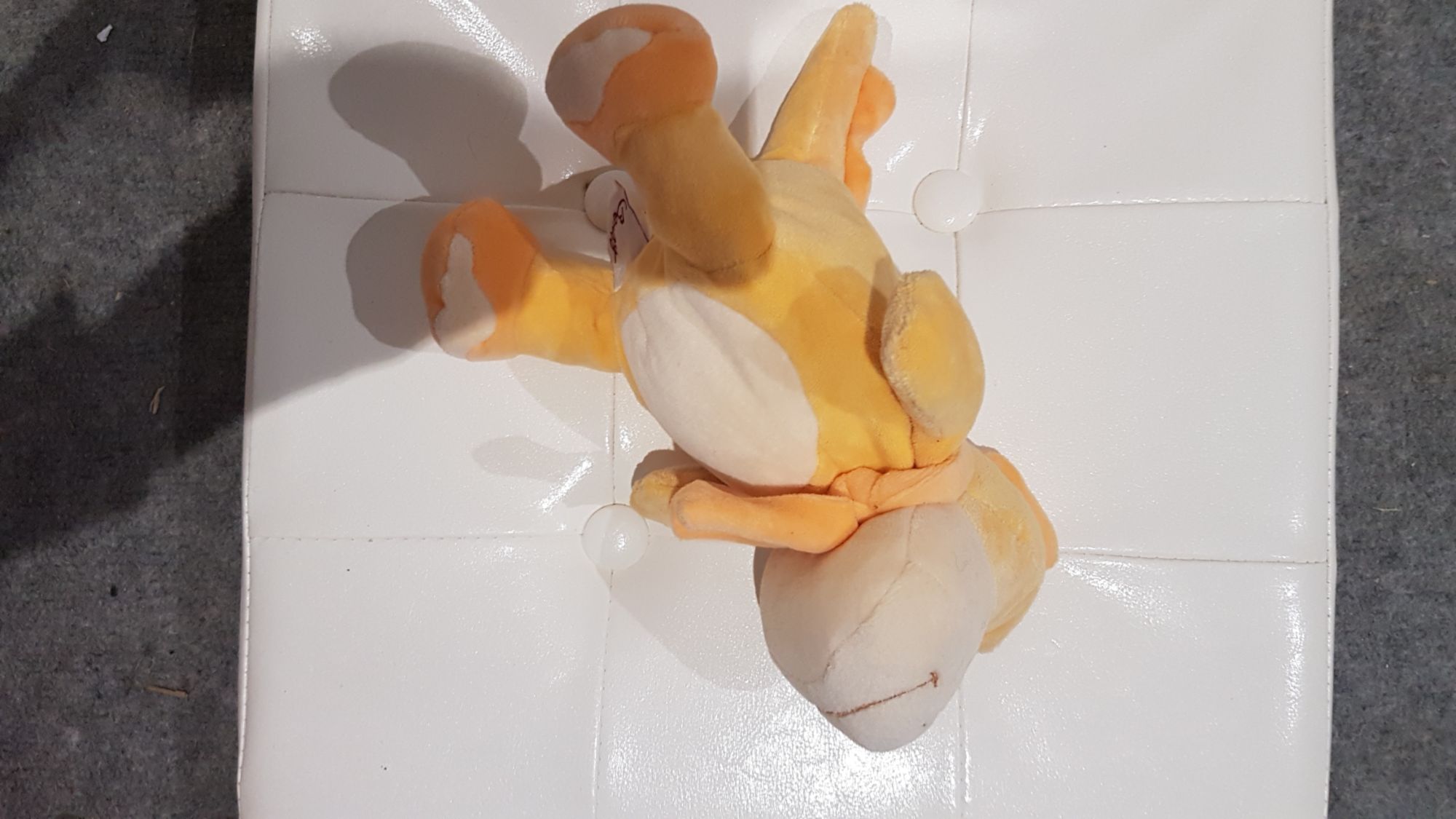 Peluche Dinosaure Bengy Doudou Jaune Orange