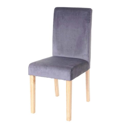 Chaise De Salle À Manger Littau, Chaise De Cuisine, Velours   Gris, Pieds