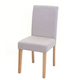 Chaise De Repas Littau, Chaise De Cuisine, Tissu/Textile   Crème-Beige, Pieds Clairs
