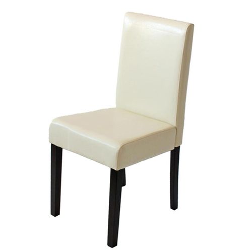 Chaise De Salle À Manger Littau, Chaise De Cuisine, Similicuir   Crème, Pieds Foncés