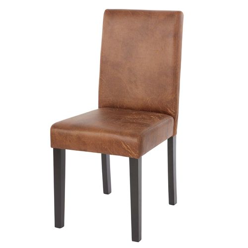 Chaise De Salle À Manger Littau, Chaise De Cuisine, Tissu/Textile   Simili-Daim, Pieds Foncés