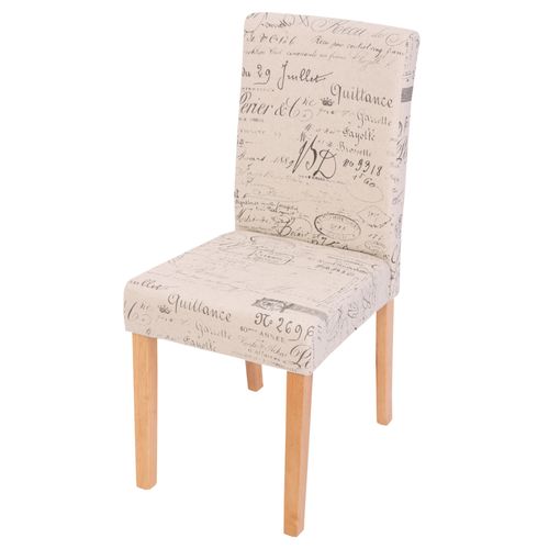 Chaise De Salle À Manger Littau, Chaise De Cuisine, Tissu/Textile   Crème D'écriture, Pieds Clairs