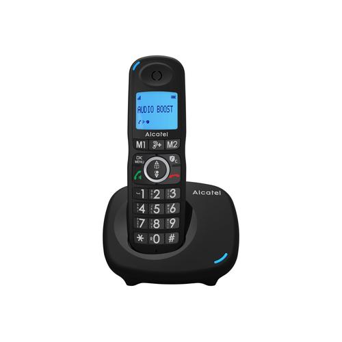Alcatel XL595B - Téléphone sans fil avec ID d'appelant - (conférence) à trois capacité d'appel - noir