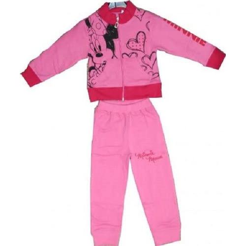 Ensemble Jogging Minnie Disney 100% Coton (Pantalon Long + Haut Manches Longues Et Capuche) Fille / Vêtement / Sport / Déte