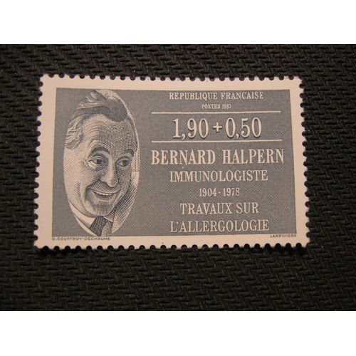 Timbre "Bernard Halpern - Immunologiste" 1987 - Y&t N° 2456