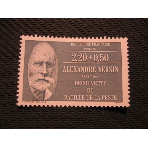 Timbre "Alexandre Yersin - Découverte Du Bacille De La Peste" 1987 - Y&t N° 2457