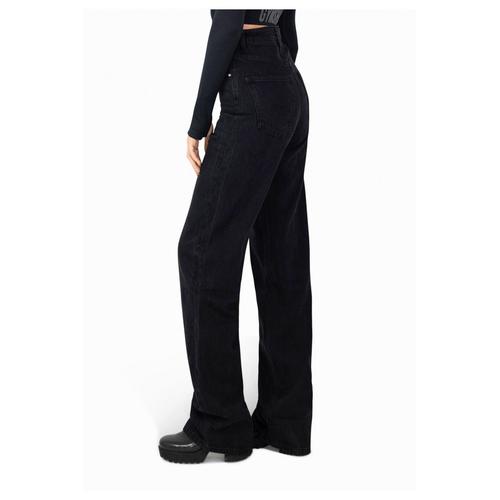 pantalon lin bleu femme