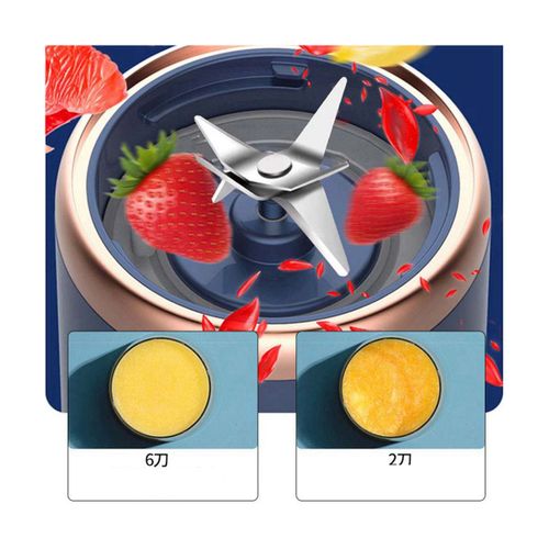 6 Lames Portable Juicer Cup Juicer Fruit Cup Automatique Presse-Agrumes ÉLectrique Smoothie Blender Robot Culinaire,A