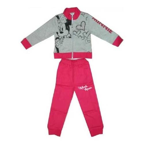 Ensemble Jogging Minnie Disney 100% Coton (Pantalon Long + Haut Manches Longues Et Capuche) Fille / Vêtement / Sport / Déte