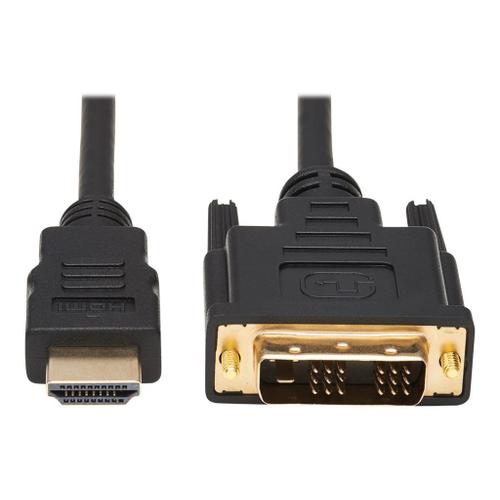 Eaton Tripp Lite Series HDMI to DVI Adapter Cable (HDMI to DVI-D M/M), 6 ft. (1.8 m) - Câble adaptateur - DVI-D mâle pour HDMI mâle - 1.8 m - double blindage - noir