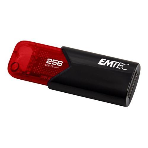 EMTEC B110 Click Easy 3.2 - Clé USB - 256 Go - USB 3.2 Gen 2 - rouge