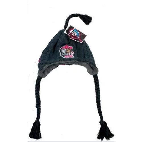 Bonnet Péruvien Monster High / Doublé Polaire, Gris Taille 54cm - Neuf - Fille/Protection/Accessoires