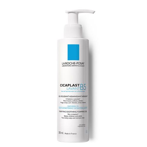 Cicaplast Lavant B5 Gel Moussant Assainissant Apaisant 200ml - La Roche Posay - Nettoyant Assainissant Et Apaisant Pourles Irritations Cutanées 