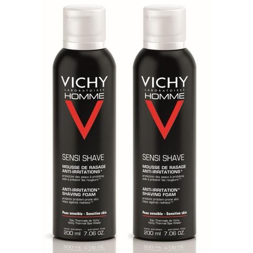 Lot*2 Mousse À Raserpeaux Sensibles - Vichy - Rasage Et Après Rasage 