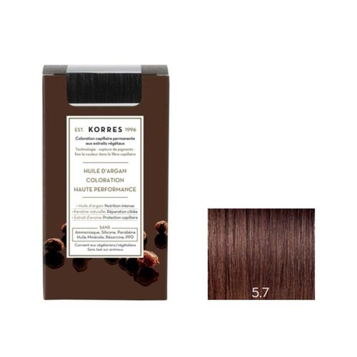 Chatain Clair Marron 5.7 Coloration Capillaire Permanante - Korres - Chatain Clair Marron 5.7 Coloration Capillaire Permanante 