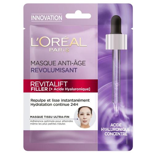 Revitalift Filler - L'oréal Paris Masque Tissu Anti-Âge Revolumisanteacide Hyaluronique 