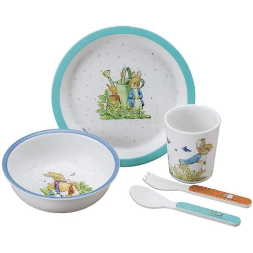 Coffret Cadeau Pierre Lapin - 5 Pièces En Bambou Bleu - Petit Jour Paris