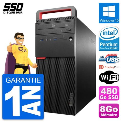 PC Tour Lenovo ThinkCentre M700 Intel G4400 RAM 8Go SSD 480Go Windows 10 Wifi