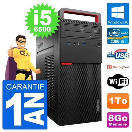 PC Tour Lenovo ThinkCentre M700 Intel i5-6500 RAM 8Go Disque 1To Windows 10 Wifi