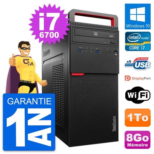 PC Tour Lenovo ThinkCentre M700 Intel i7-6700 RAM 8Go Disque 1To Windows 10 Wifi