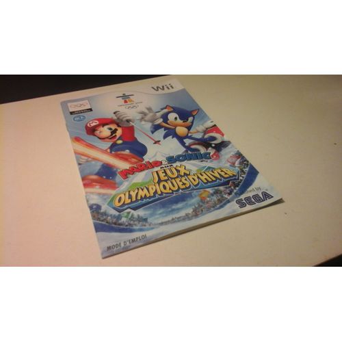 Notice De Remplacement Mario Et Sonic Aux Jeux Olympiques D'hiver Nintendo Wii