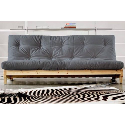 Banquette Convertible Fresh Pin Coloris Gris Couchage 140*200 Cm.