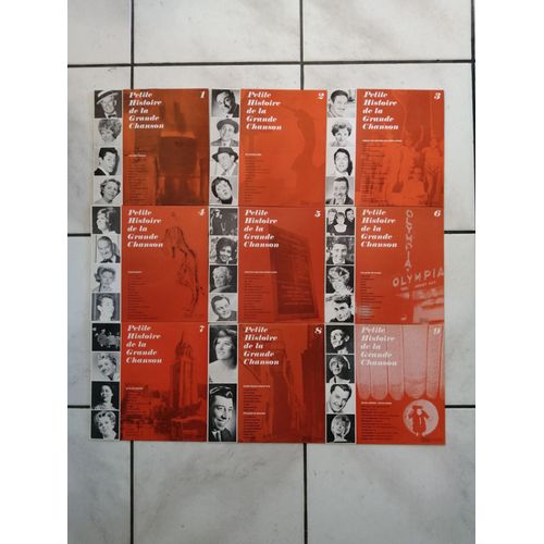 Lot 9 Vinyles Chanson Française D'antan