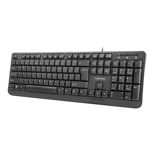 Natec TROUT - Clavier - USB - US - noir