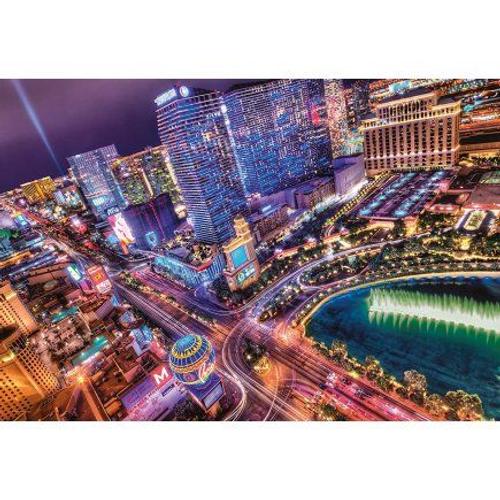 Puzzle Adulte Ville Des Etat-Unis : Las Vegas Vu De Nuit - 2000 Pieces - Clementoni Collection Pays