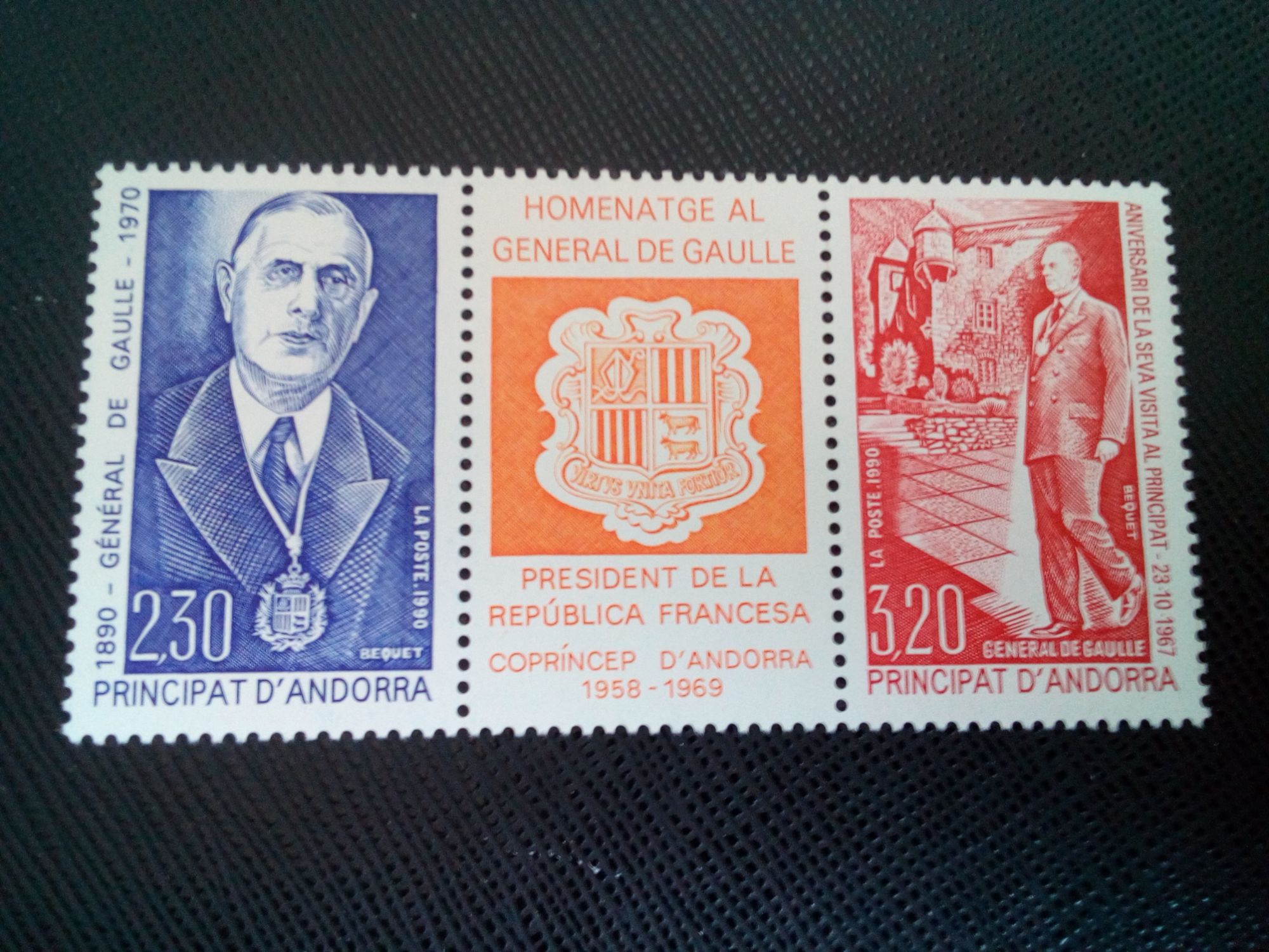 Timbre Andorre Yt 225a Charles De Gaulle (1890-1970), Général Et Homme Politique 1972 ( 270105 )