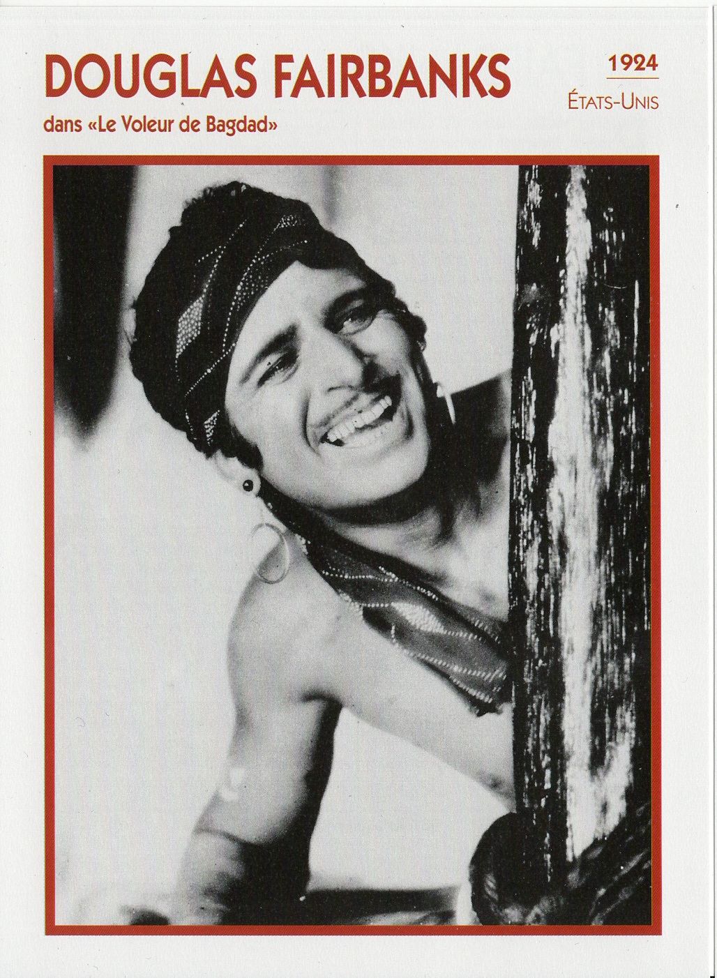 Fiche Portrait De Star Douglas Fairbanks