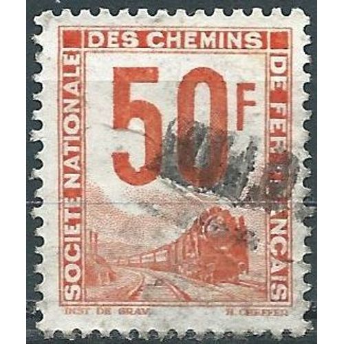France 1944, Beau Timbre Pour Colis Postaux, Petits Colis, Yvert 15, 50f. Orange, Oblitéré, Tbe