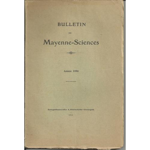Bulletin Mayenne Sciences - Année 1950 - Sommaire Scanné