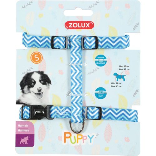 Zolux Harnais S Puppy Pixie. 13 Mm. 27 ? 42 Cm. Couleur Bleu. Pour Chiots