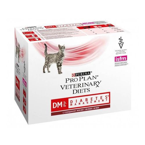 Pâtée Dm Diabetes Management Boeuf Chat 10x85g - Pro Plan Veterinary Diets
