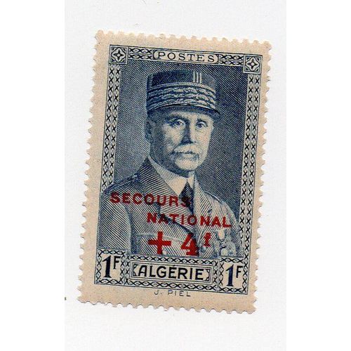 Algérie- 1 Timbre Neuf Avec Surcharge- Pétain