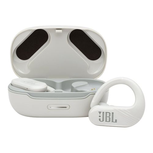 JBL Endurance Peak II - Écouteurs sans fil avec micro - intra-auriculaire - montage sur l'oreille - Bluetooth - blanc