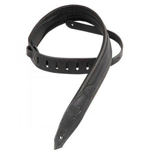 Levys Mss80 Sangle Cuir Rembourrée Logo Levy's Estampé Black